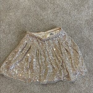 Lola + The Boys Gold Sequin Skirt